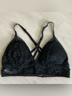 xhilaration Black Lace bralette cami bra size L